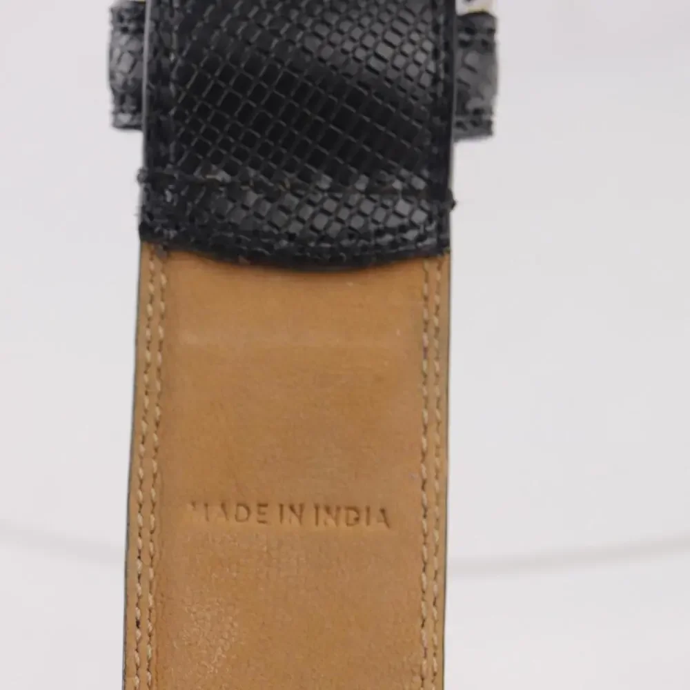 Cole Haan Mens Belt Size 42 Textured Black Leather Dressy‎ Elegant Classic